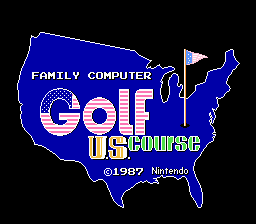 Golf title screen for Famicom Disk System